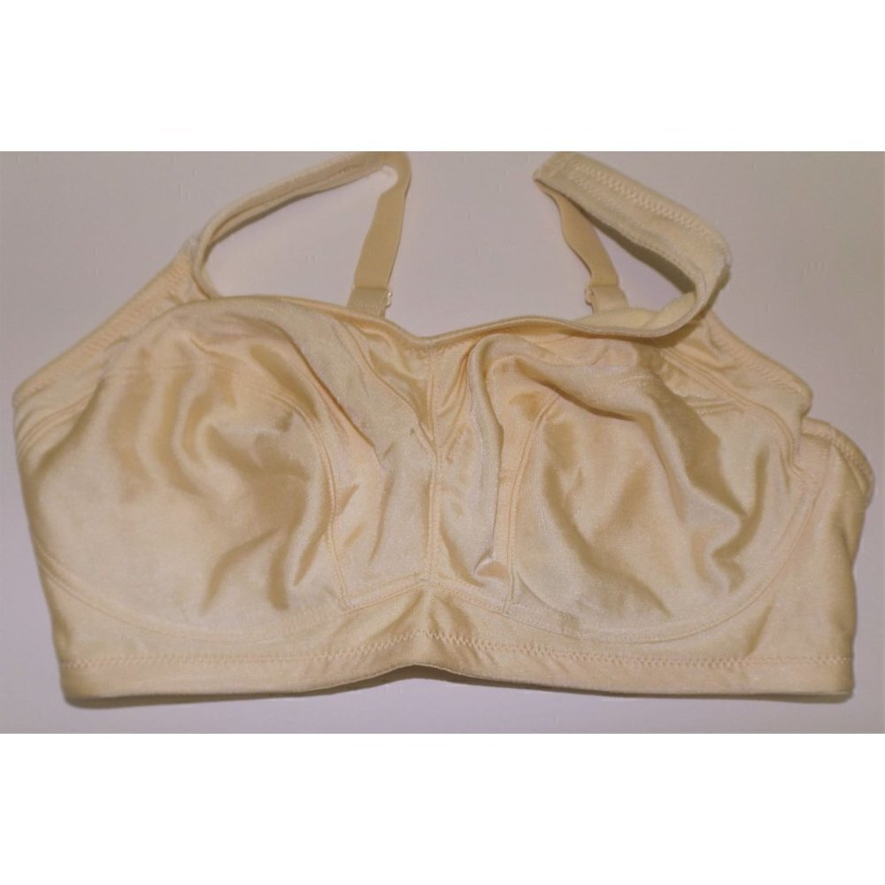 Breezies 38DD  Cotton blend back hook underwire bra beige